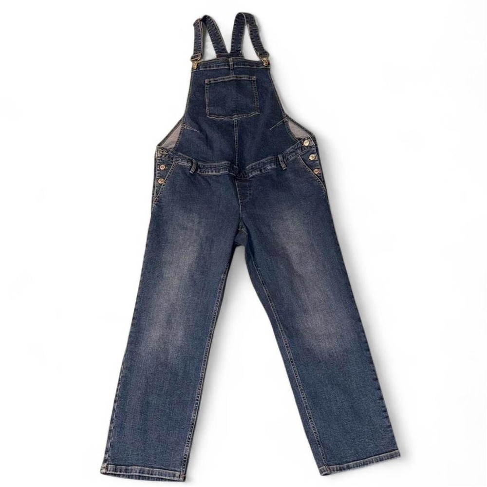 GAP Maternity Denim Overalls Size L mother utility summer